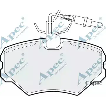 Тормозные колодки, дисковые, комплект APEC BRAKING T0X9J 1265477305 B4MR 1 PAD872 изображение 0