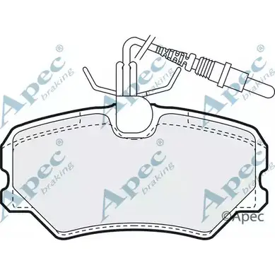 Тормозные колодки, дисковые, комплект APEC BRAKING SQAC8 F PAD915 XESJW 1265477939 изображение 0