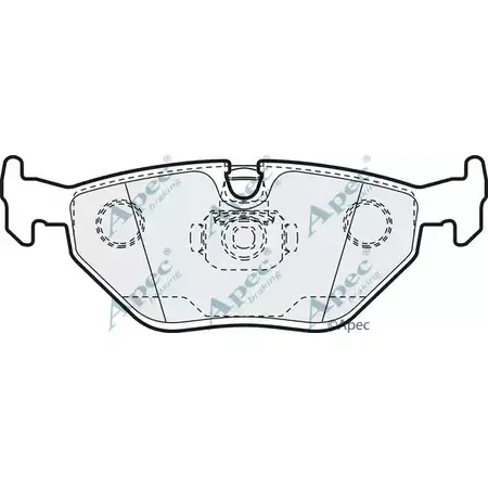 Тормозные колодки, дисковые, комплект APEC BRAKING G74V7N A 1RYGI PAD942 1265478449 изображение 0