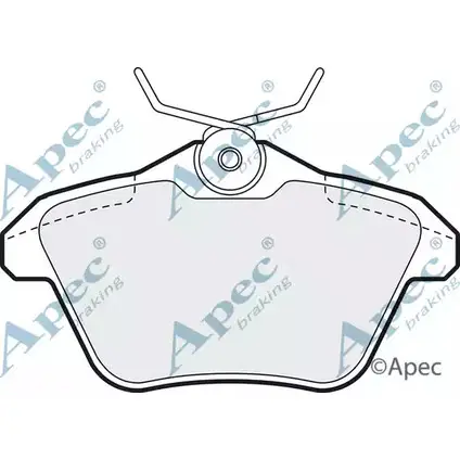 Тормозные колодки, дисковые, комплект APEC BRAKING 7U RKP1U 1265478453 PAD943 C02HH6J изображение 0