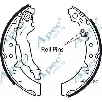 Тормозные колодки APEC BRAKING 1265485323 SHU620 VBM RIW 0R4DY изображение 0