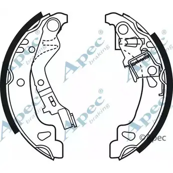 Тормозные колодки APEC BRAKING SHU624 E3PH2V BT3S H 1265485337 изображение 0