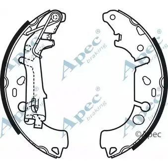 Тормозные колодки APEC BRAKING 1265485715 SHU698 FZP D6S5 A3O6C изображение 0