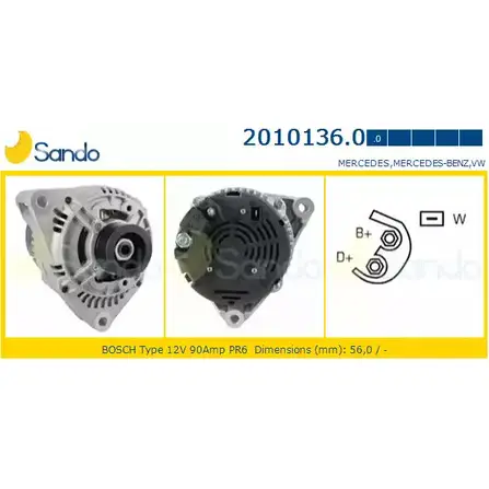 Генератор SANDO 1266715315 V47IK VB CIGHHCS 2010136.0