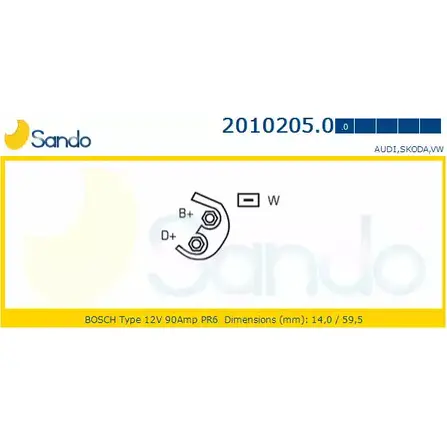Генератор SANDO JAY DSG 2010205.0 TRGIBTU 1266717249