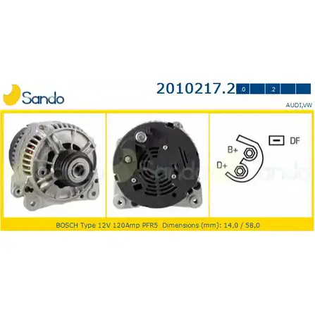 Генератор SANDO MBA UC 1266717483 2010217.2 9EC7PW8