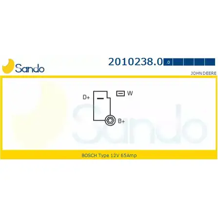 Генератор SANDO 1266718027 5DPOB 7J KLD 2010238.0