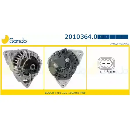 Генератор SANDO EDD3I 2010364.0 1266720977 3J 6QM изображение 0