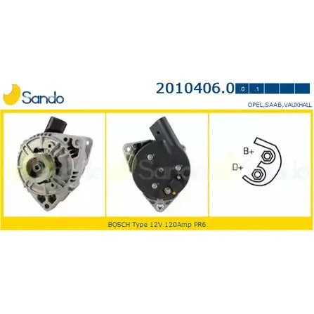 Генератор SANDO 5JI01XI 2010406.0 1266721609 IHD US77 изображение 0