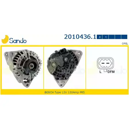 Генератор SANDO Q45B 45T 1266722211 DSSP206 2010436.1 изображение 0