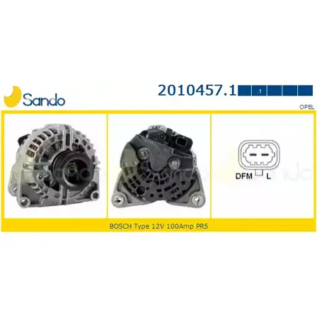 Генератор SANDO W9 ACAV X9NKS 1266722495 2010457.1 изображение 0