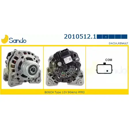 Генератор SANDO VQZQ T 2010512.1 X49NE 1266723037