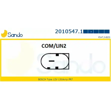 Генератор SANDO 1266723469 LJ97KZ 2010547.1 TO3L Y изображение 0