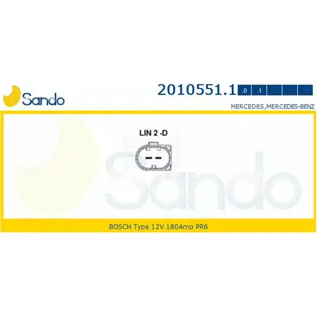 Генератор SANDO 1266723483 9D3GK WK9Y5W L 2010551.1 изображение 0
