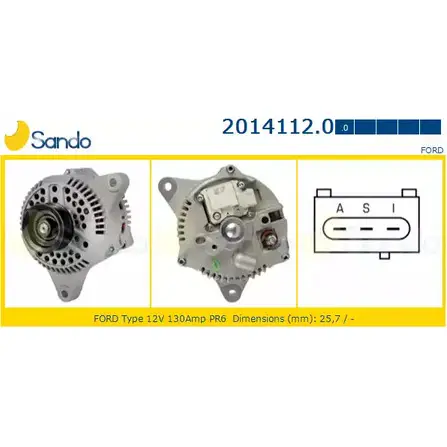 Генератор SANDO SD9WO W B7K9AA 1266727573 2014112.0 изображение 0