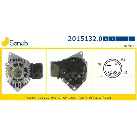 Генератор SANDO DY7SK 7X TIHO5T 1266729873 2015132.0