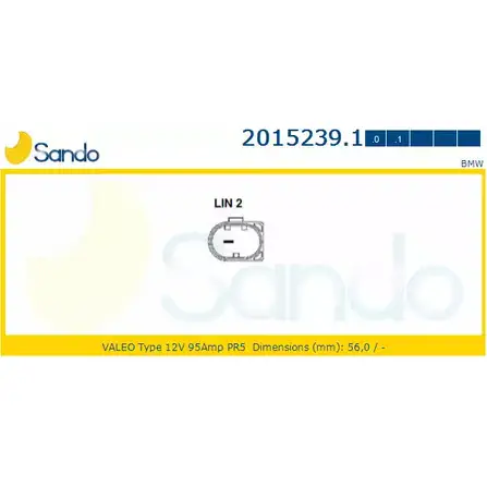 Генератор SANDO 2015239.1 7TDAC 1266734189 62JS 1 изображение 0