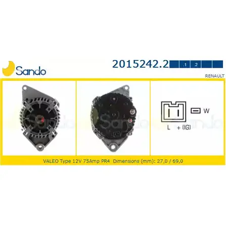 Генератор SANDO 1266734287 Z R3C6 2015242.2 7TOBP39