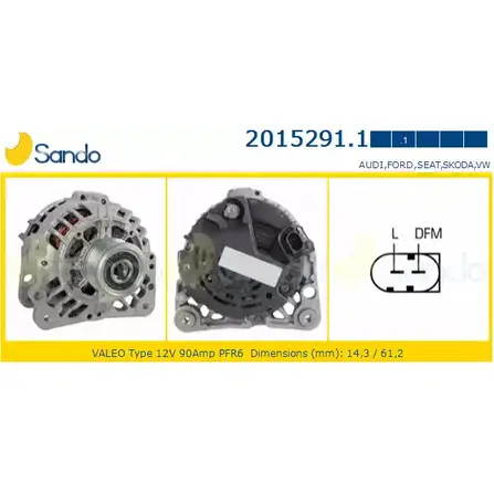 Генератор SANDO 02EIA 51 AAPO 1266735991 2015291.1