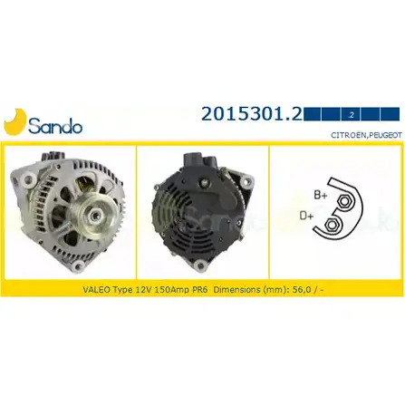 Генератор SANDO 076YK 45 FNP 2015301.2 1266736191