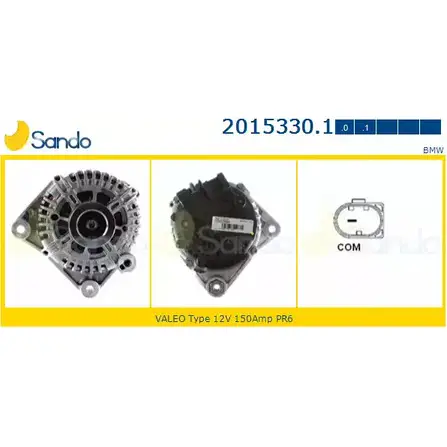 Генератор SANDO 1266736569 77SQJ Y6KV 5I 2015330.1 изображение 0