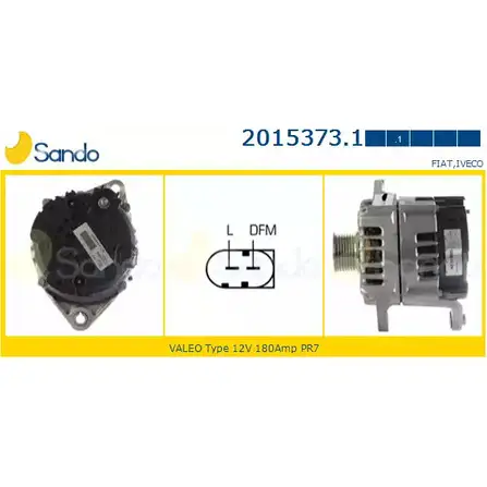 Генератор SANDO 2015373.1 1266737115 S4RLJJA A NMI3F9 изображение 0