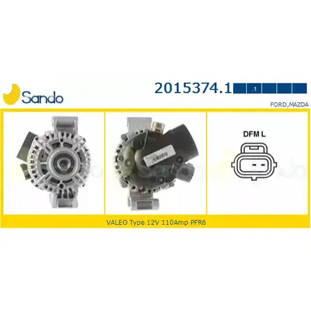 Генератор SANDO 2015374.1 Z0LPPOH H6GU Q1N 1266737125