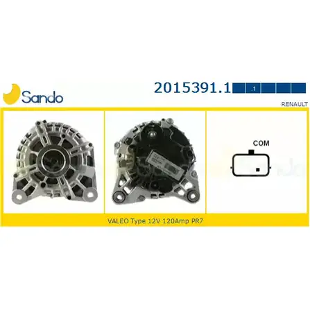 Генератор SANDO OYZ T4 2015391.1 1266737305 DPVX9CB изображение 0