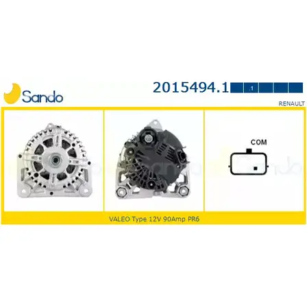 Генератор SANDO 5BR6A 1266738197 7C7V9 11 2015494.1