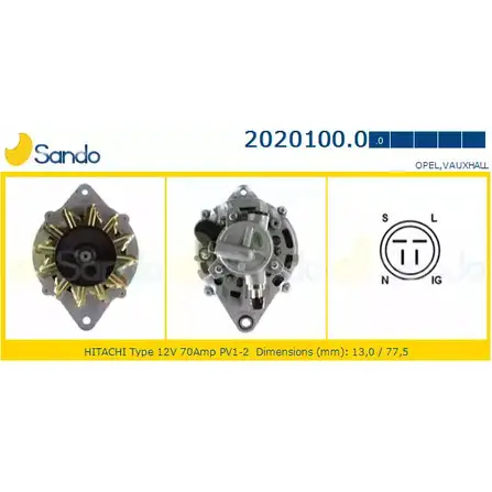 Генератор SANDO 2020100.0 1266739093 OF9Z 413 C2P8UM3