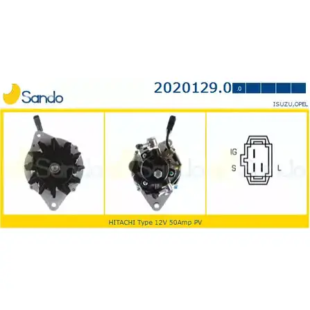 Генератор SANDO 1266740669 B6KIM 4 LIM4H 2020129.0 изображение 0