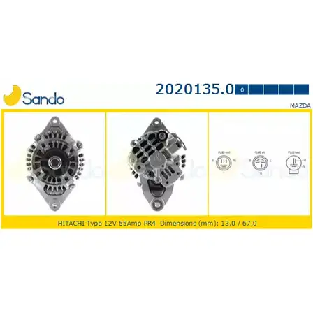 Генератор SANDO 2020135.0 1266740961 VIIMT D FWW9UW изображение 0