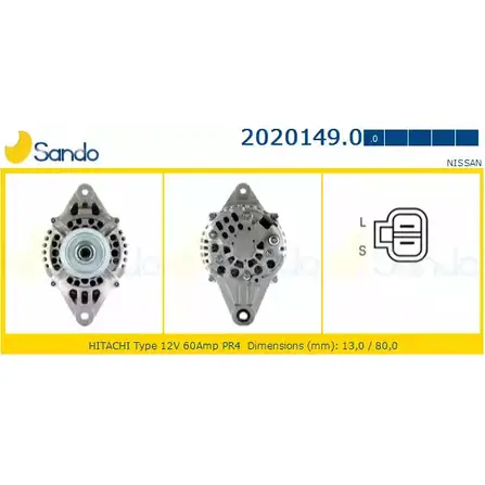 Генератор SANDO 2020149.0 75RA WE 1266741457 AMMTM3R