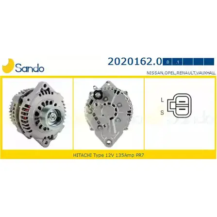 Генератор SANDO 1266741813 2020162.0 29W ZXK VYBAY8