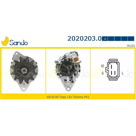 Генератор SANDO 2020203.0 1266742887 XXJMK0 8VY W0W изображение 0