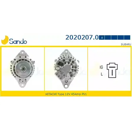 Генератор SANDO 2020207.0 3VS5LM 1266742991 1 BVBE1Z изображение 0