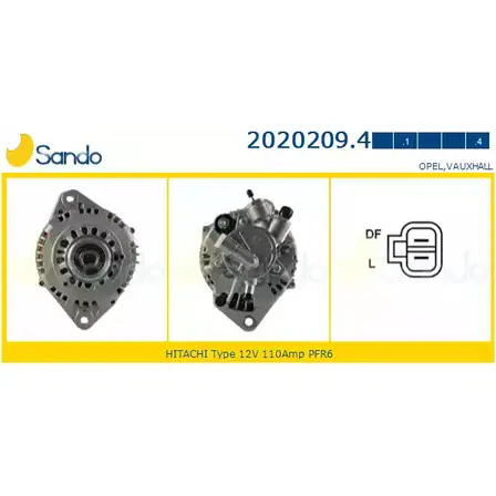 Генератор SANDO 2020209.4 1266743079 79TMXK R1Y K066 изображение 0