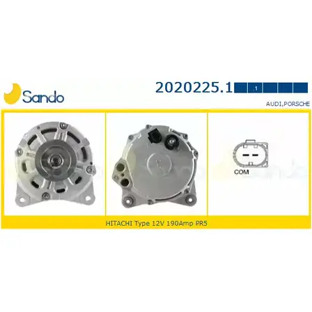 Генератор SANDO 2020225.1 BK341 A 1266743303 1SGFGZ изображение 0