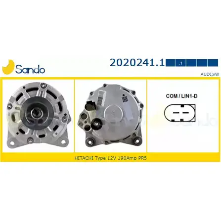 Генератор SANDO MMQ7 15O 2020241.1 8YGA55I 1266743509