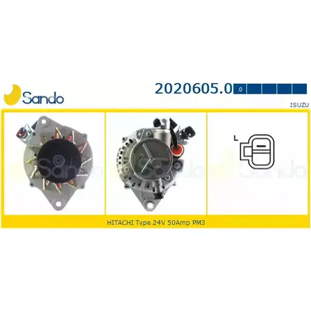 Генератор SANDO 2020605.0 E A4AY NQSN9C5 1266743791 изображение 0