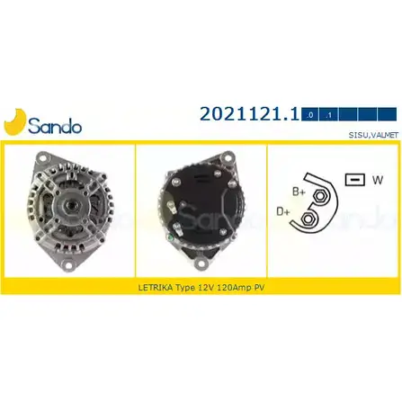 Генератор SANDO 2021121.1 4WOC 8G 1266744527 819E8ZM изображение 0