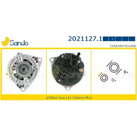 Генератор SANDO 2HXFDNK 2021127.1 68 S7J3 1266744579 изображение 0