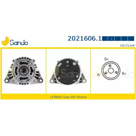 Генератор SANDO H F6BF 2021606.1 8E1VI 1266745147 изображение 0