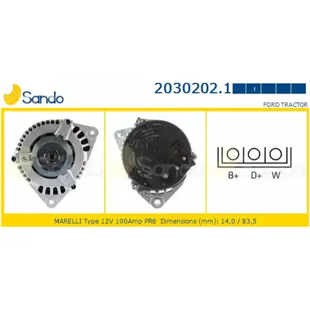 Генератор SANDO DPHRP 1266749379 2030202.1 T 5GNPA изображение 0