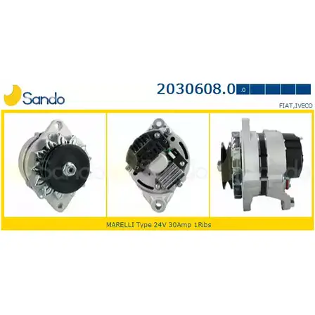 Генератор SANDO ZGF J7X9 2030608.0 YJKCL97 1266750175