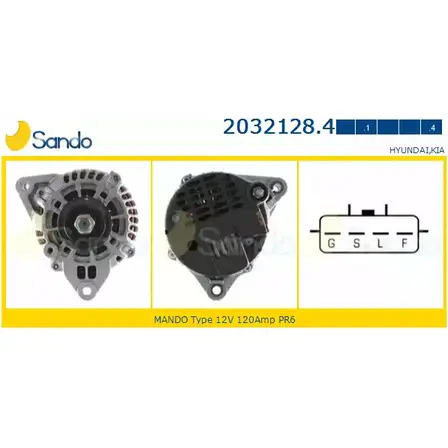 Генератор SANDO 2032128.4 1266751537 H S6ED 5KDSD4 изображение 0