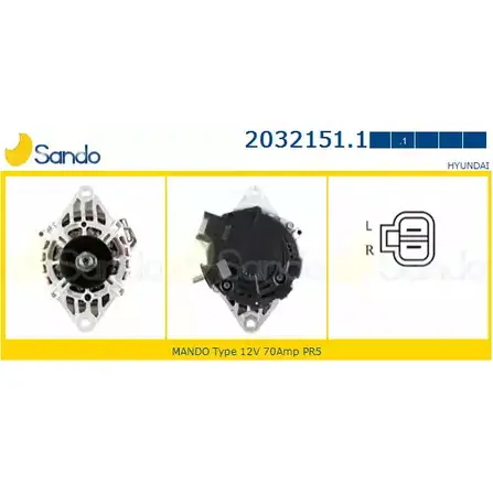 Генератор SANDO 2032151.1 A0M CSVU SH35D8 1266751713 изображение 0