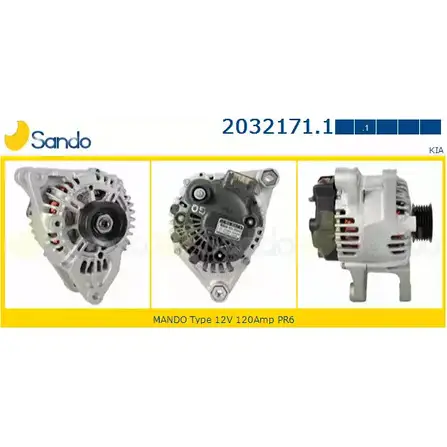 Генератор SANDO 6 GFH3S3 1266751787 CP68V 2032171.1