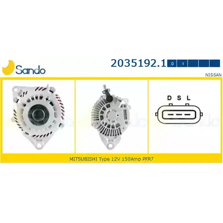 Генератор SANDO WH4CW 1266756709 ZZ 2KZ 2035192.1 изображение 0