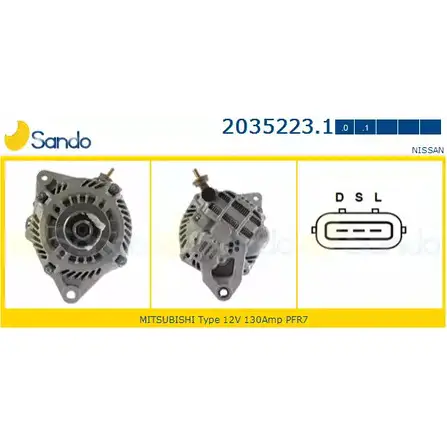 Генератор SANDO 6TQ5NAK CLNH H2 2035223.1 1266758183 изображение 0